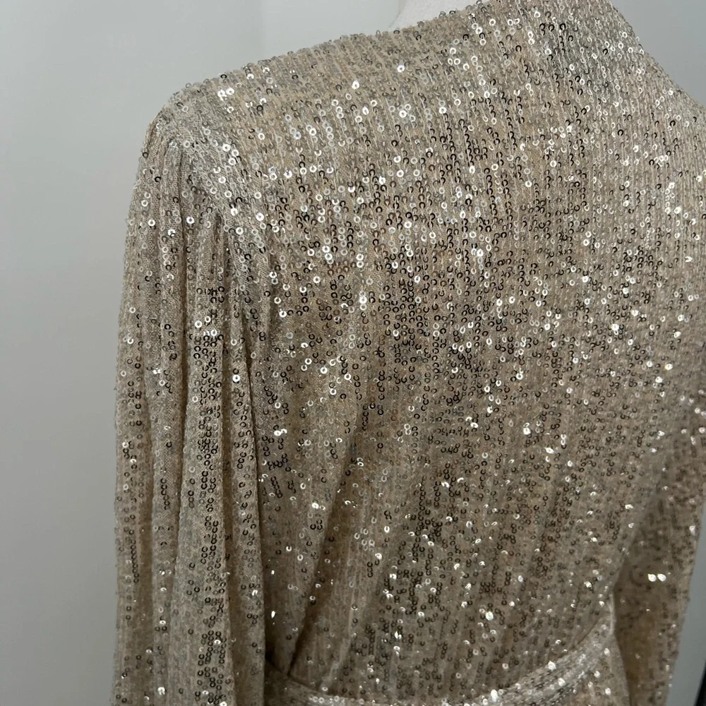 Audrey 3+1 sequin wrap dress - Picture 4 of 10